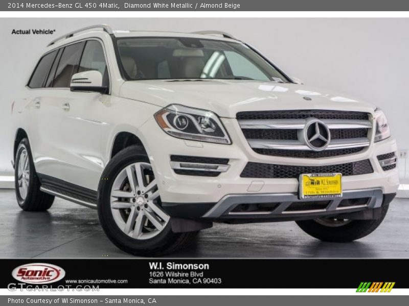 Diamond White Metallic / Almond Beige 2014 Mercedes-Benz GL 450 4Matic