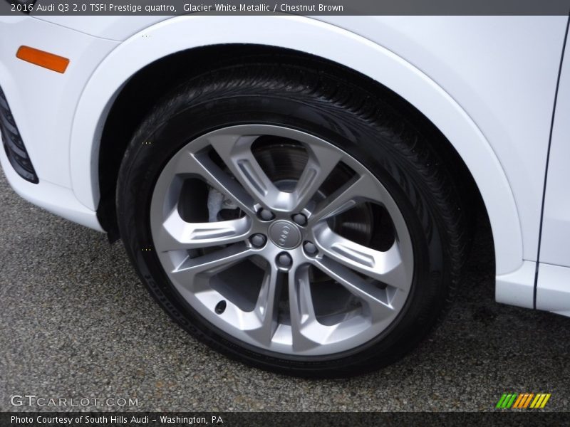 Glacier White Metallic / Chestnut Brown 2016 Audi Q3 2.0 TSFI Prestige quattro