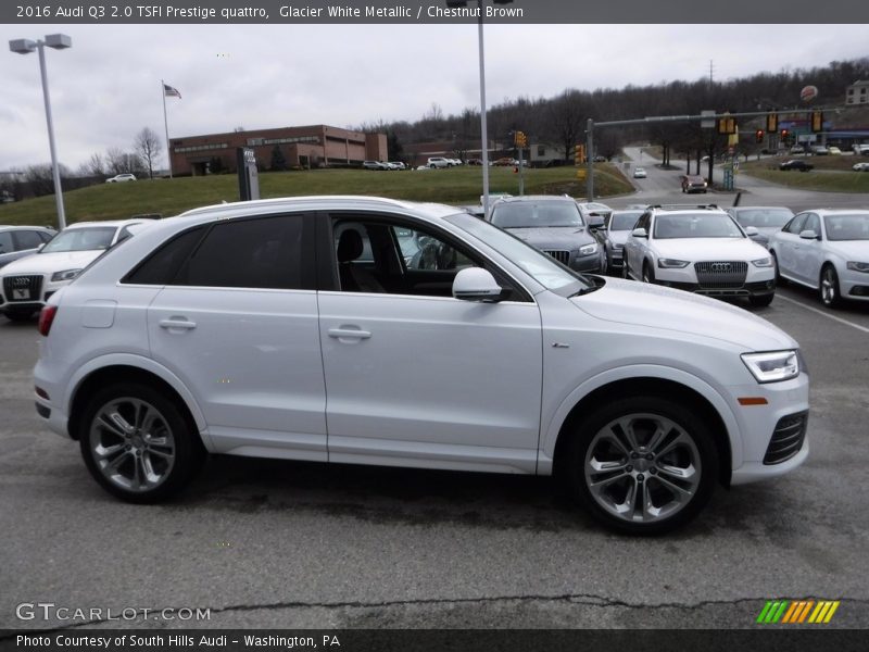 Glacier White Metallic / Chestnut Brown 2016 Audi Q3 2.0 TSFI Prestige quattro