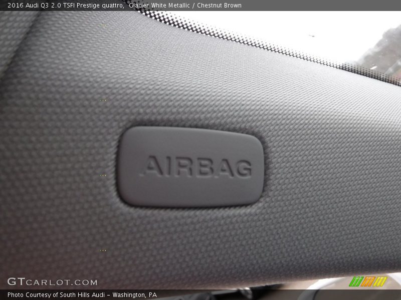 Glacier White Metallic / Chestnut Brown 2016 Audi Q3 2.0 TSFI Prestige quattro