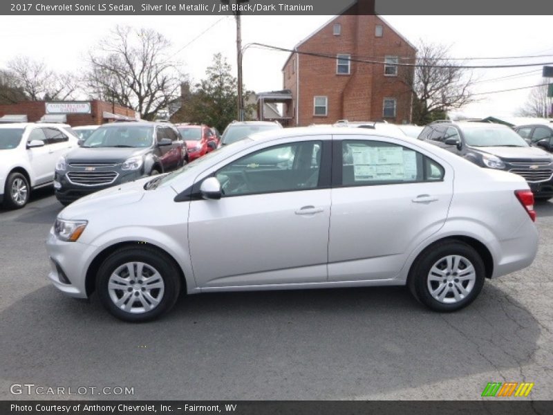 Silver Ice Metallic / Jet Black/Dark Titanium 2017 Chevrolet Sonic LS Sedan
