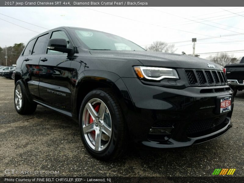 Diamond Black Crystal Pearl / Black/Sepia 2017 Jeep Grand Cherokee SRT 4x4