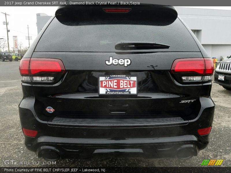 Diamond Black Crystal Pearl / Black/Sepia 2017 Jeep Grand Cherokee SRT 4x4