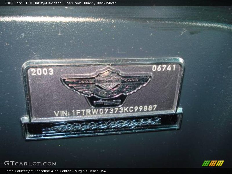 Black / Black/Silver 2003 Ford F150 Harley-Davidson SuperCrew