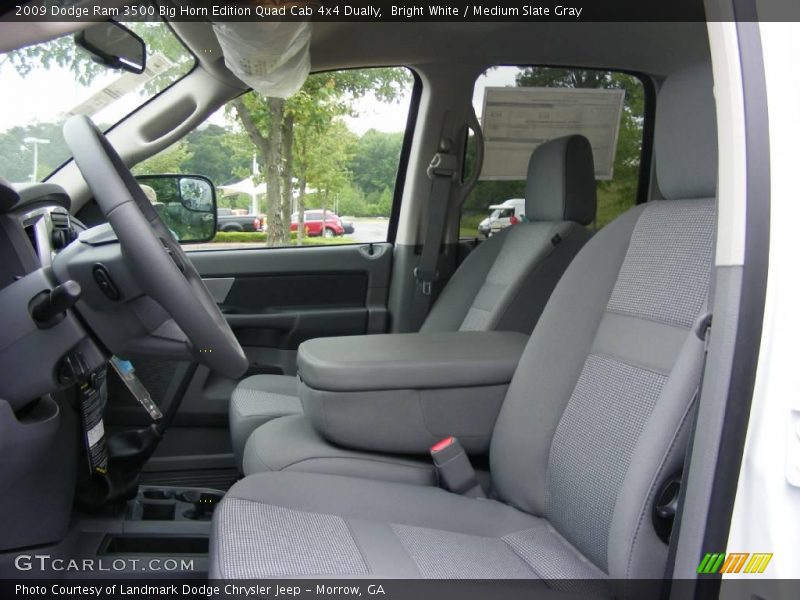 Bright White / Medium Slate Gray 2009 Dodge Ram 3500 Big Horn Edition Quad Cab 4x4 Dually