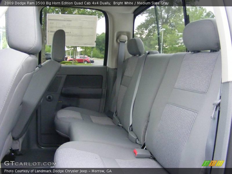Bright White / Medium Slate Gray 2009 Dodge Ram 3500 Big Horn Edition Quad Cab 4x4 Dually