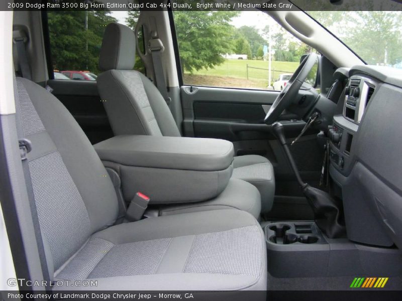 Bright White / Medium Slate Gray 2009 Dodge Ram 3500 Big Horn Edition Quad Cab 4x4 Dually