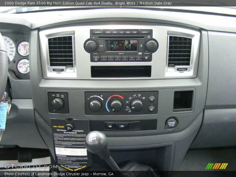 Bright White / Medium Slate Gray 2009 Dodge Ram 3500 Big Horn Edition Quad Cab 4x4 Dually
