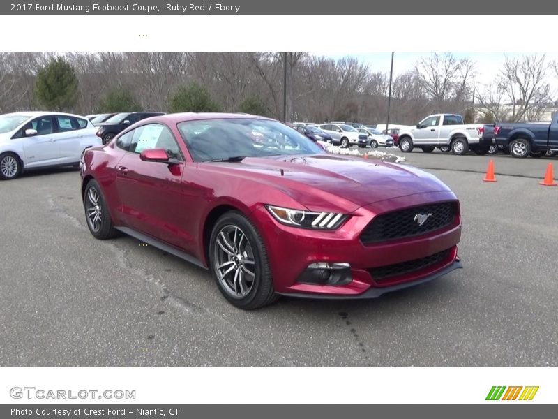 Ruby Red / Ebony 2017 Ford Mustang Ecoboost Coupe