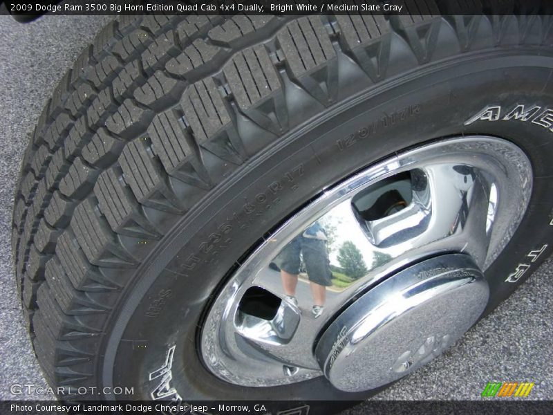 Bright White / Medium Slate Gray 2009 Dodge Ram 3500 Big Horn Edition Quad Cab 4x4 Dually