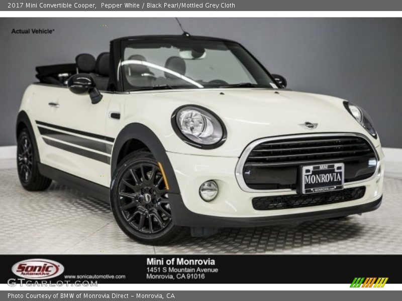 Pepper White / Black Pearl/Mottled Grey Cloth 2017 Mini Convertible Cooper