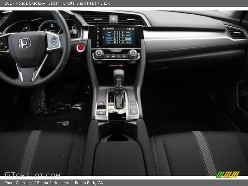 Crystal Black Pearl / Black 2017 Honda Civic EX-T Sedan