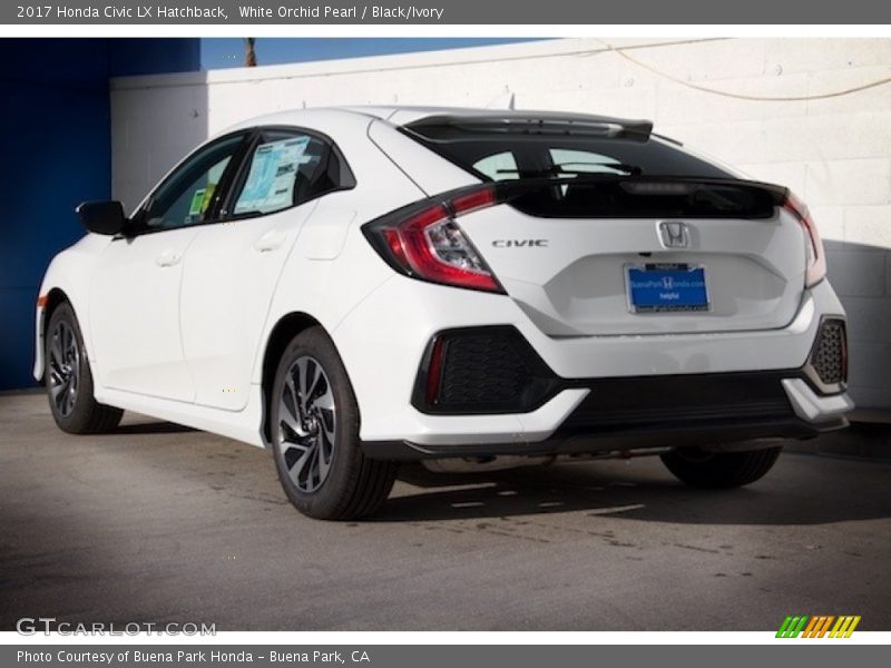 White Orchid Pearl / Black/Ivory 2017 Honda Civic LX Hatchback