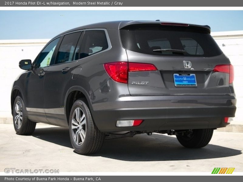 Modern Steel Metallic / Gray 2017 Honda Pilot EX-L w/Navigation