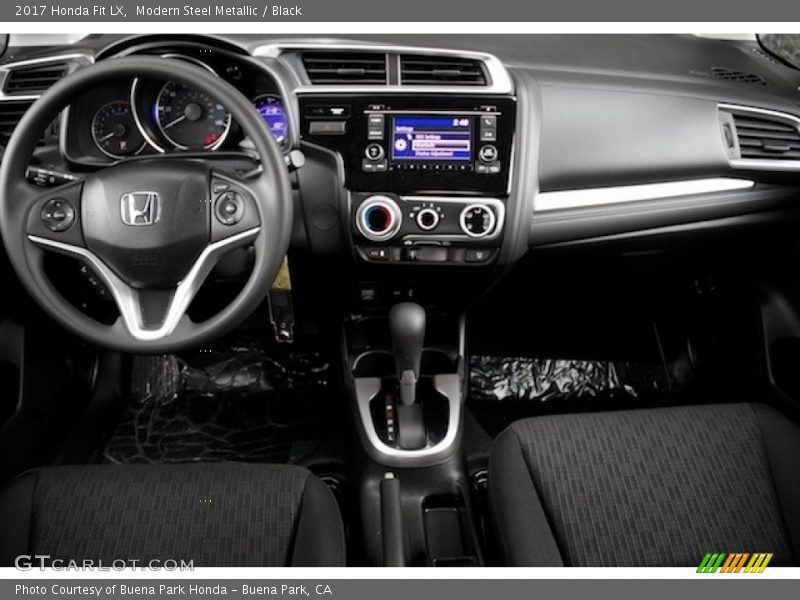 Modern Steel Metallic / Black 2017 Honda Fit LX