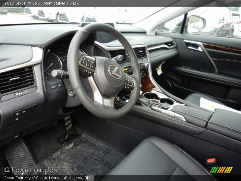 Atomic Silver / Black 2017 Lexus RX 350