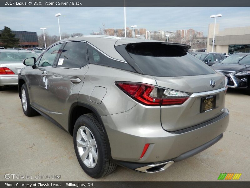 Atomic Silver / Black 2017 Lexus RX 350