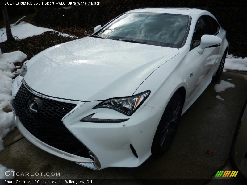 Ultra White / Black 2017 Lexus RC 350 F Sport AWD