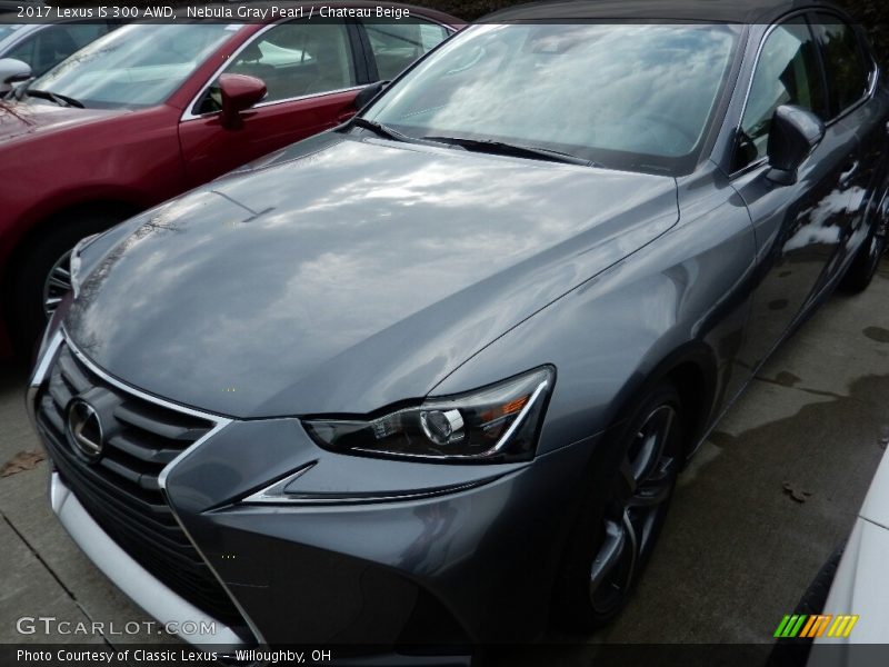 Nebula Gray Pearl / Chateau Beige 2017 Lexus IS 300 AWD
