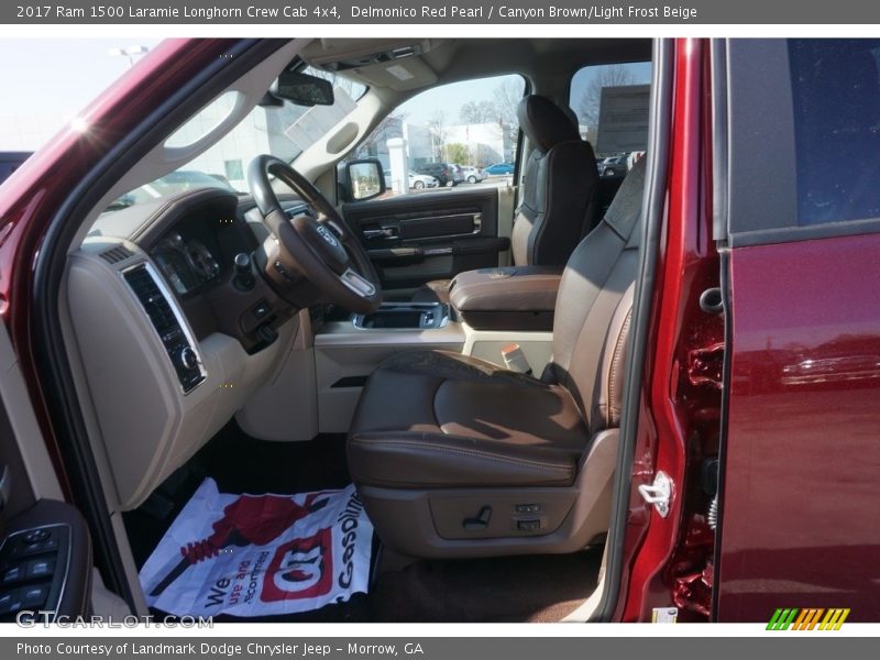 Delmonico Red Pearl / Canyon Brown/Light Frost Beige 2017 Ram 1500 Laramie Longhorn Crew Cab 4x4