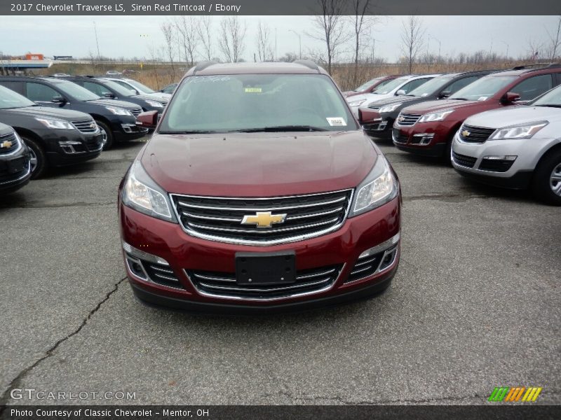 Siren Red Tintcoat / Ebony 2017 Chevrolet Traverse LS