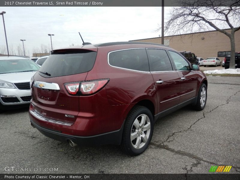Siren Red Tintcoat / Ebony 2017 Chevrolet Traverse LS