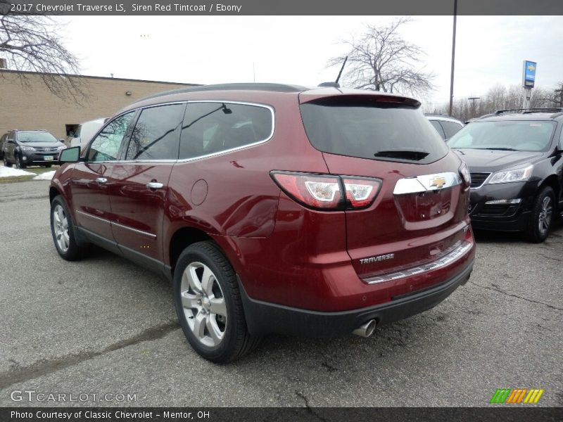 Siren Red Tintcoat / Ebony 2017 Chevrolet Traverse LS