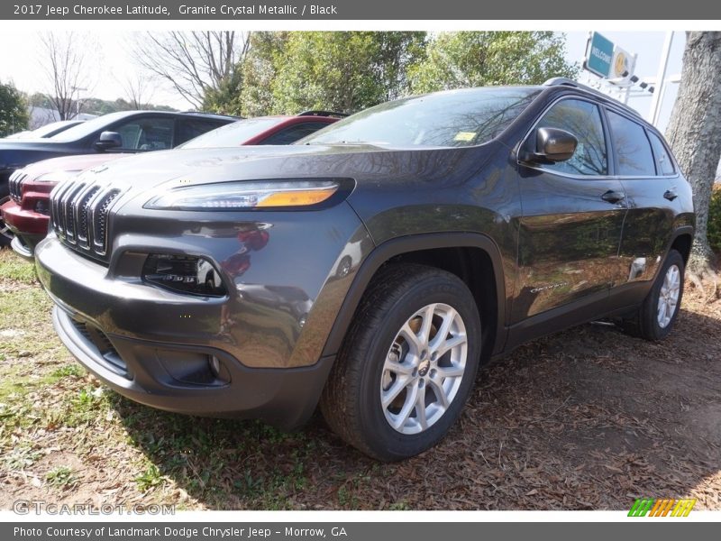Granite Crystal Metallic / Black 2017 Jeep Cherokee Latitude