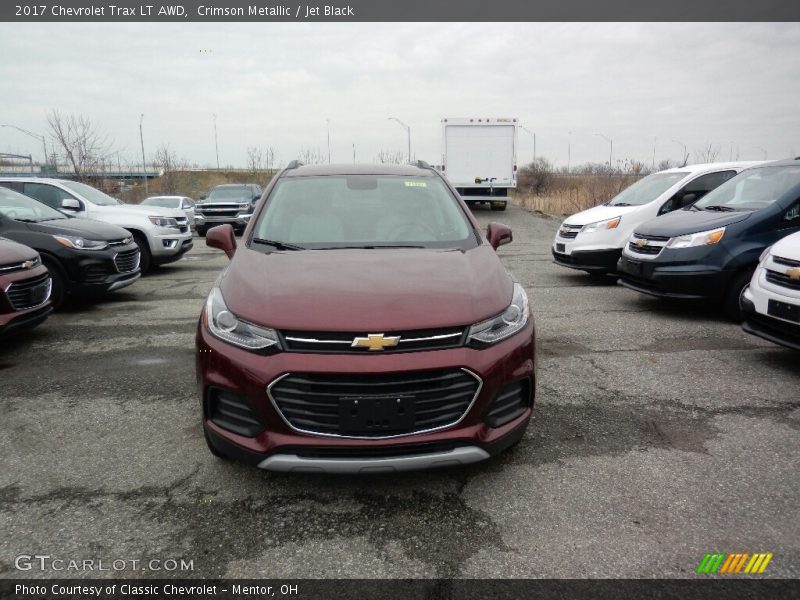 Crimson Metallic / Jet Black 2017 Chevrolet Trax LT AWD