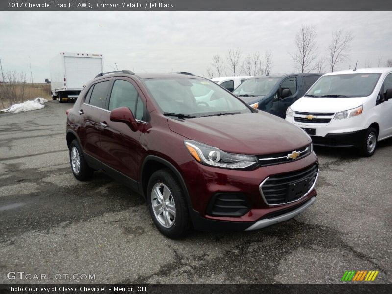 Crimson Metallic / Jet Black 2017 Chevrolet Trax LT AWD