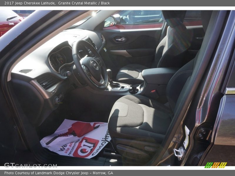 Granite Crystal Metallic / Black 2017 Jeep Cherokee Latitude