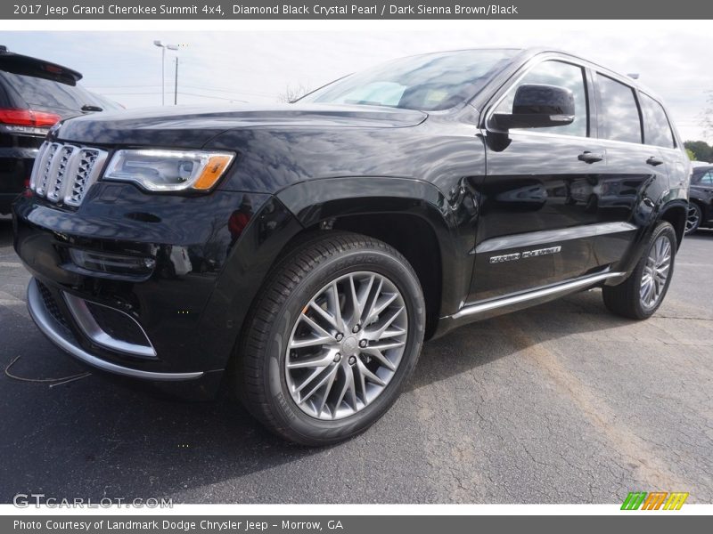 Diamond Black Crystal Pearl / Dark Sienna Brown/Black 2017 Jeep Grand Cherokee Summit 4x4