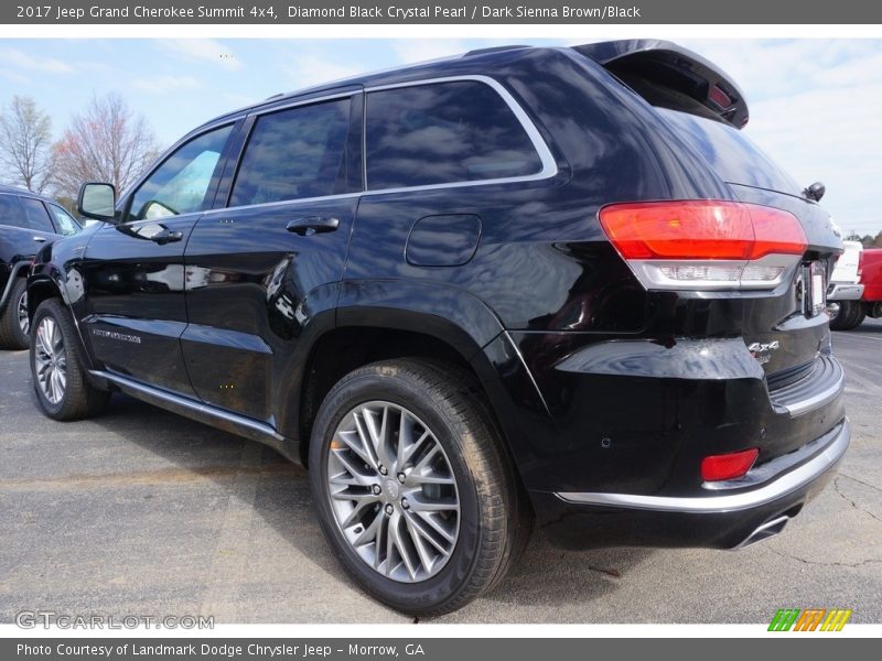 Diamond Black Crystal Pearl / Dark Sienna Brown/Black 2017 Jeep Grand Cherokee Summit 4x4