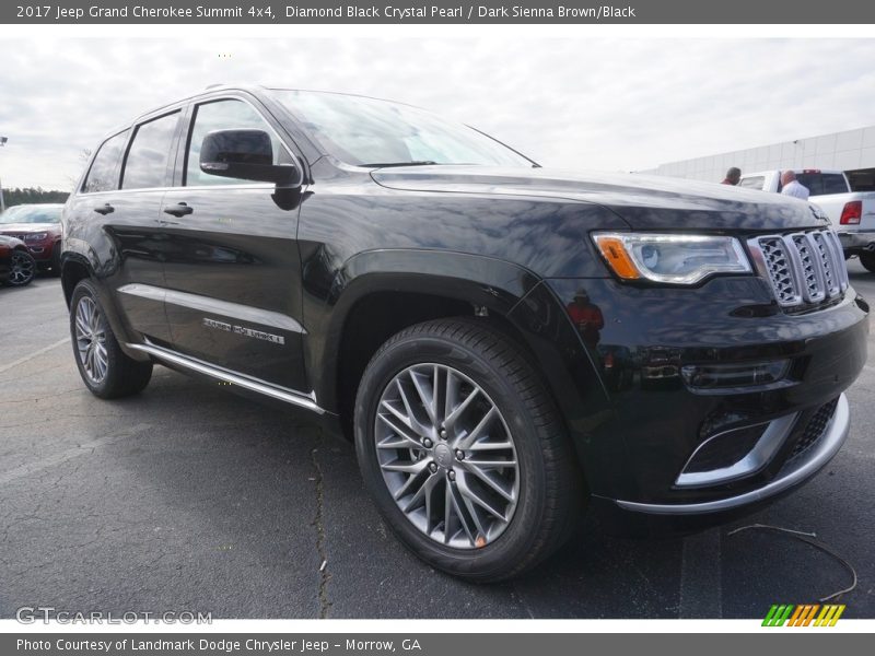 Diamond Black Crystal Pearl / Dark Sienna Brown/Black 2017 Jeep Grand Cherokee Summit 4x4