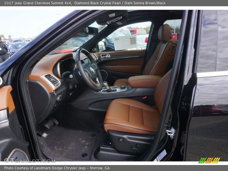 Diamond Black Crystal Pearl / Dark Sienna Brown/Black 2017 Jeep Grand Cherokee Summit 4x4