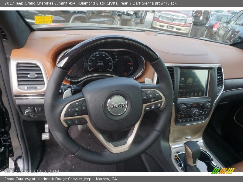 Diamond Black Crystal Pearl / Dark Sienna Brown/Black 2017 Jeep Grand Cherokee Summit 4x4
