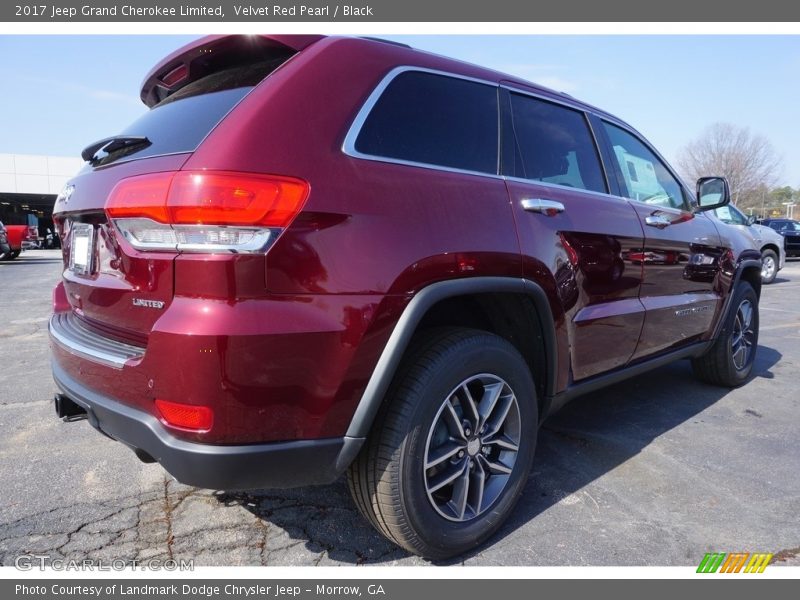 Velvet Red Pearl / Black 2017 Jeep Grand Cherokee Limited
