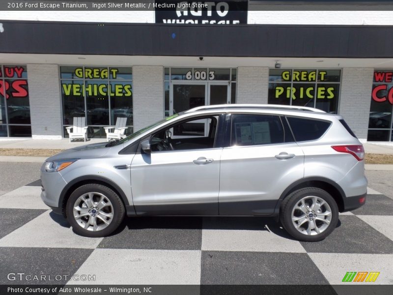 Ingot Silver Metallic / Medium Light Stone 2016 Ford Escape Titanium