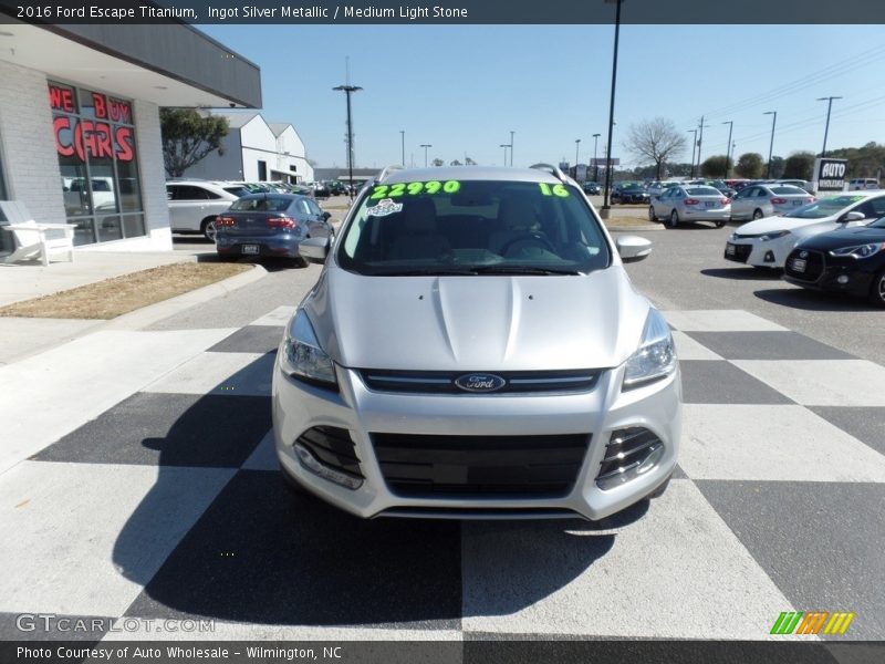 Ingot Silver Metallic / Medium Light Stone 2016 Ford Escape Titanium