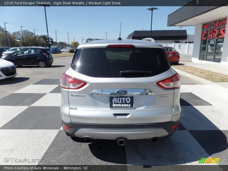 Ingot Silver Metallic / Medium Light Stone 2016 Ford Escape Titanium