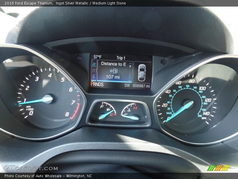 Ingot Silver Metallic / Medium Light Stone 2016 Ford Escape Titanium
