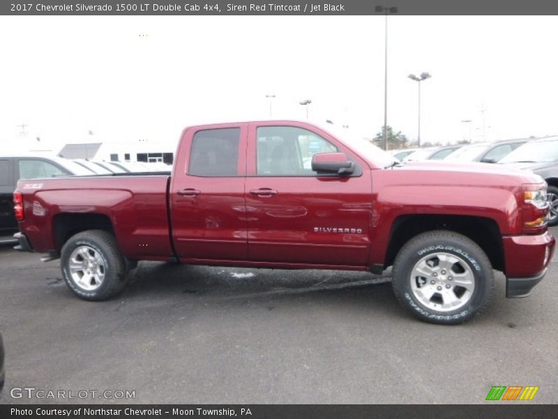 Siren Red Tintcoat / Jet Black 2017 Chevrolet Silverado 1500 LT Double Cab 4x4