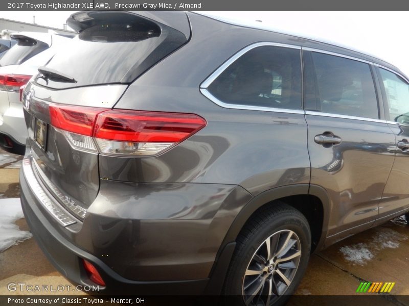Predawn Gray Mica / Almond 2017 Toyota Highlander XLE AWD