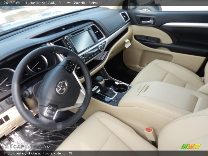 Predawn Gray Mica / Almond 2017 Toyota Highlander XLE AWD