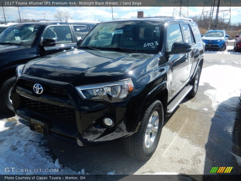 Midnight Black Metallic / Sand Beige 2017 Toyota 4Runner SR5 Premium 4x4