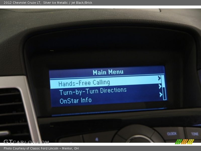 Silver Ice Metallic / Jet Black/Brick 2012 Chevrolet Cruze LT