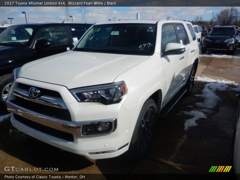Blizzard Pearl White / Black 2017 Toyota 4Runner Limited 4x4