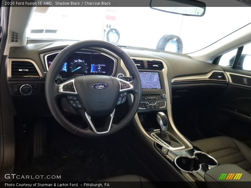 Shadow Black / Charcoal Black 2016 Ford Fusion SE AWD