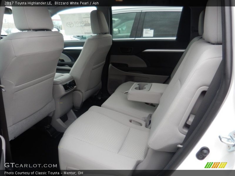 Rear Seat of 2017 Highlander LE
