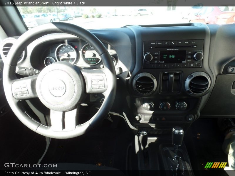 Bright White / Black 2016 Jeep Wrangler Sport